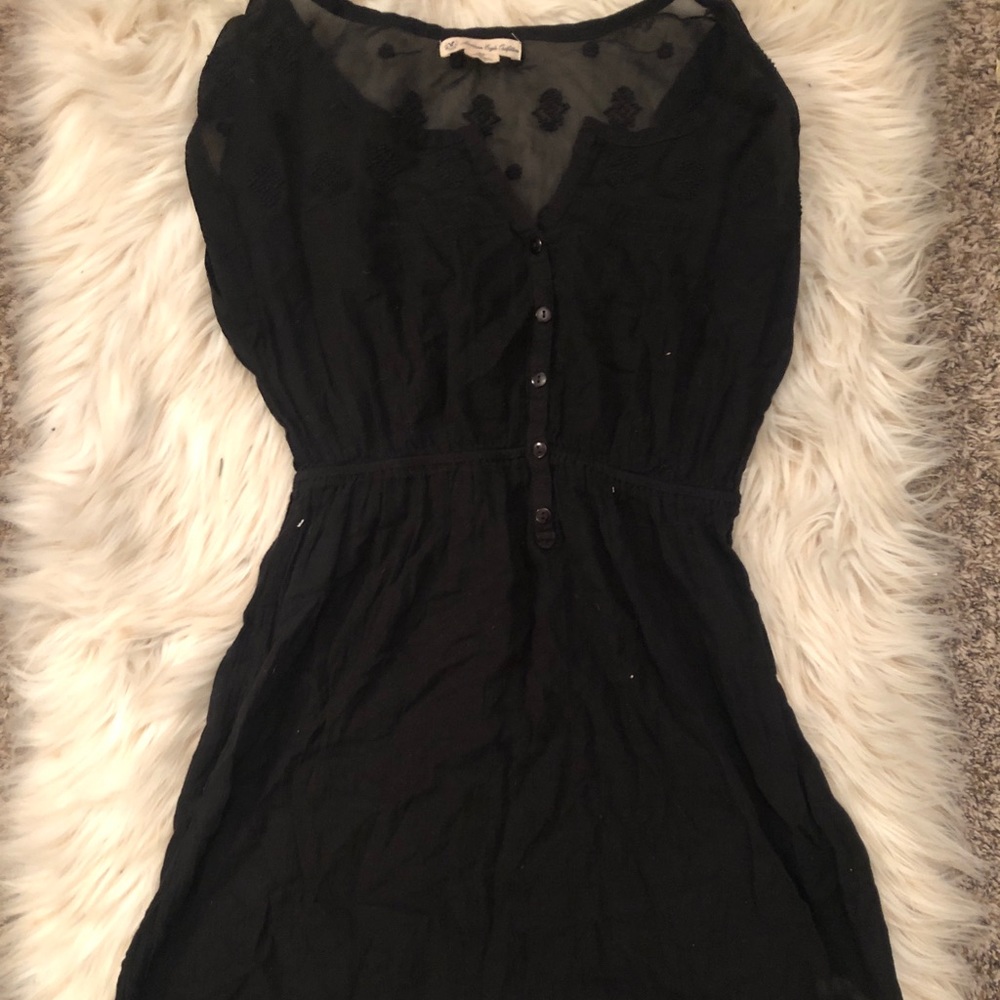 AEO Sheer Peasant Dress